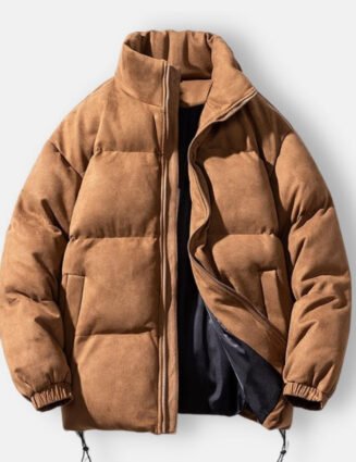 Antonios Faux Suede Puffer Jacket Men